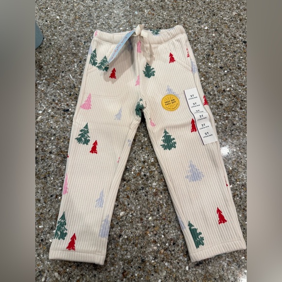 Cat & Jack Holiday Ribbed Leggings Size 2T - Picture 3 of 3